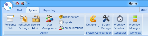 System ribbon